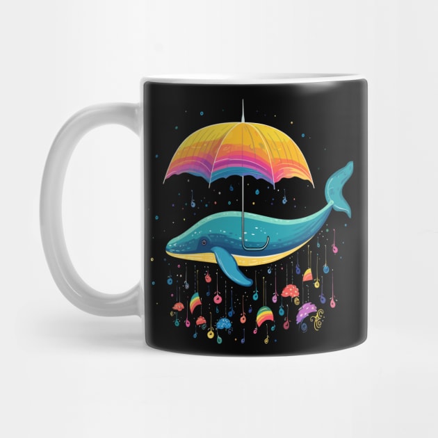 Whale Rainy Day With Umbrella by JH Mart